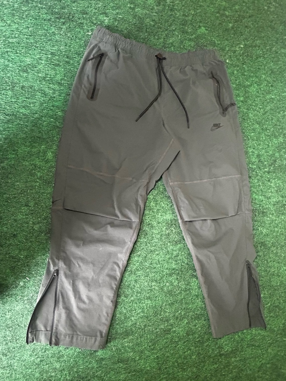 Nike Gray Tech Cargo Pants with Ankle Zippers